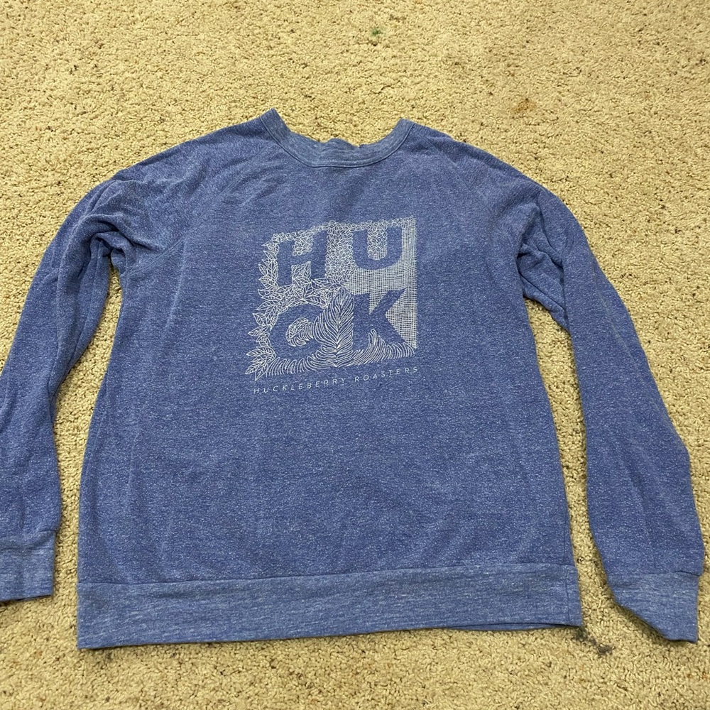 Huck Blue Crewneck Unisex Sweater- Size M-269